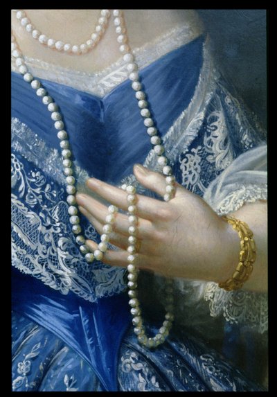 Portrait of a woman (detail) by Franz Xaver Winterhalter